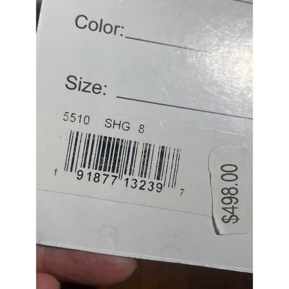 Mac Duggal Puff Sleeve Sequined Surplice Gown Shimmering Gold 8 New Womens Long - Picture 9 of 10